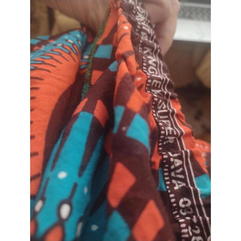 Handmade African Wax Print Off Shoulder Crop Top Super Java Boho Peasant - Picture 5 of 5
